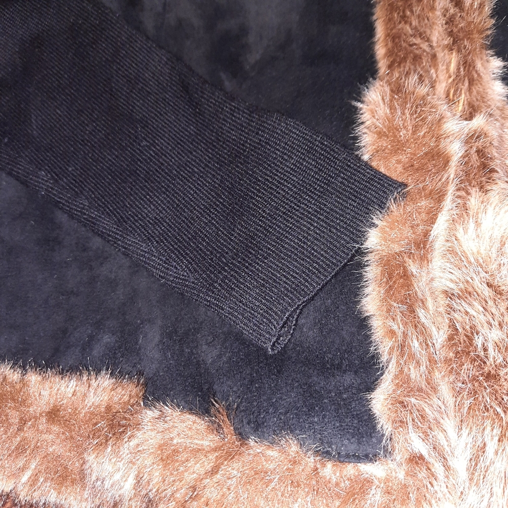 Mossimo Small Genuine Leather Shell Wool Jacket - image 3